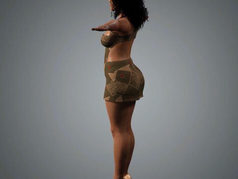Tyra Banks Character Low-poly Model 3D