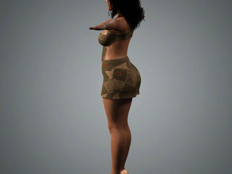 Tyra Banks Character Low-poly 3D Model