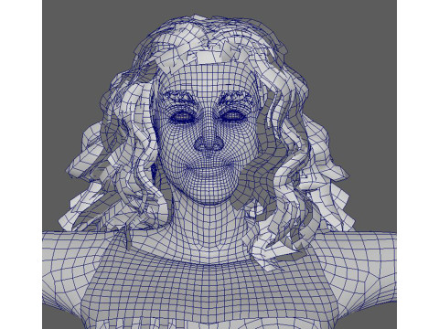Tyra Banks Character Low-poly Model 3D