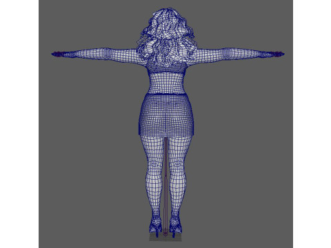 Tyra Banks Character Low-poly Model 3D