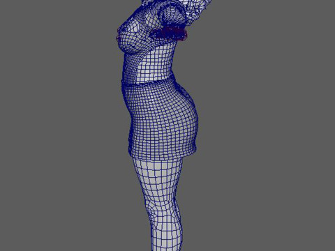 Tyra Banks Character Low-poly Model 3D