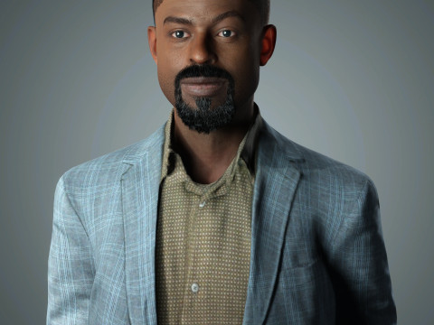 Sterling K Brown Character Low-poly 3D Model