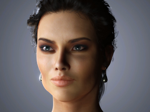 Adriana Lima Character Low-poly 3D Model