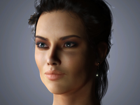 Adriana Lima Character Low-poly 3D Model
