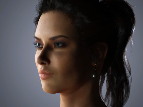 Adriana Lima Character Low-poly 3D Model