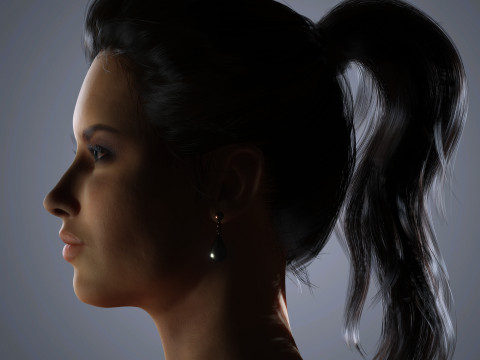 Adriana Lima Character Low-poly 3D Model