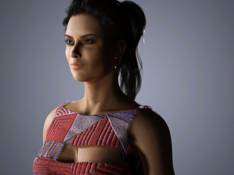 Adriana Lima Character Low-poly 3D Model