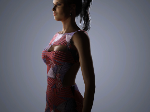 Adriana Lima Character Low-poly 3D Model