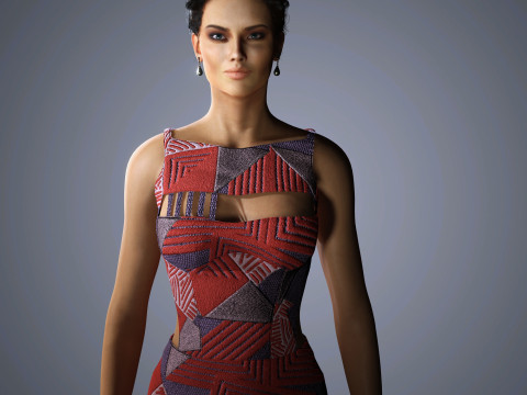 Adriana Lima Character Low-poly 3D Model