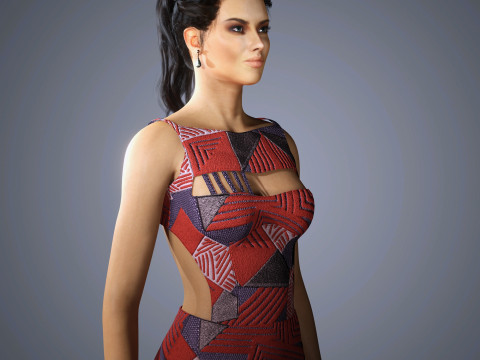 Adriana Lima Character Low-poly 3D Model