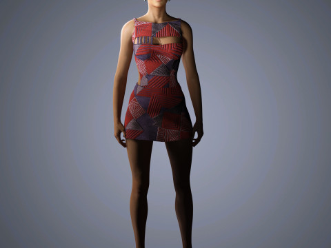 Adriana Lima Character Low-poly 3D Model