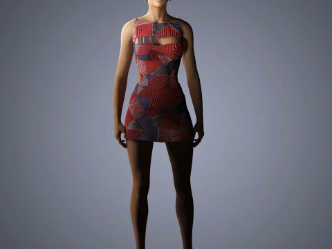 Adriana Lima Character Low-poly 3D Model