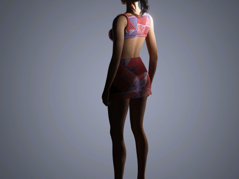 Adriana Lima Character Low-poly 3D Model