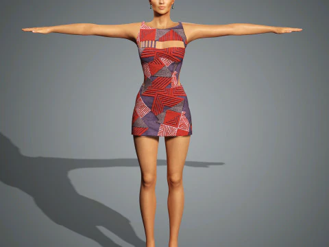 Adriana Lima Character Low-poly 3D Model