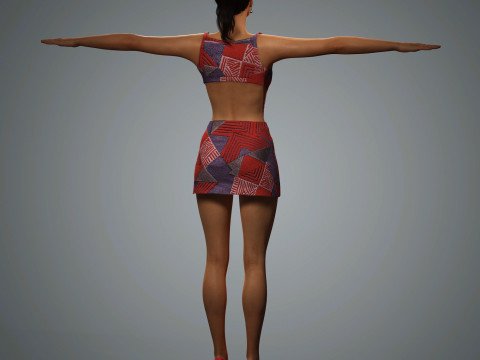 Adriana Lima Character Low-poly 3D Model