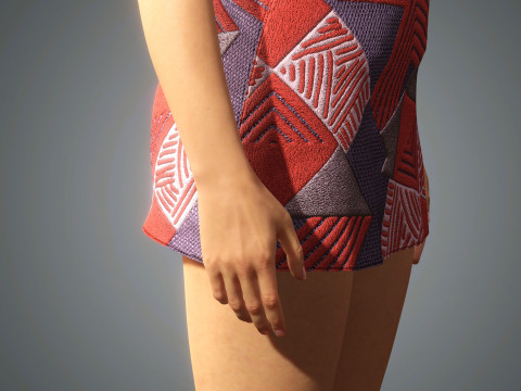 Adriana Lima Character Low-poly 3D Model
