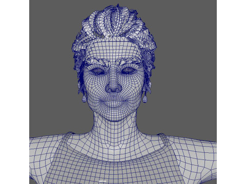 Adriana Lima Character Low-poly 3D Model