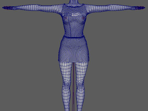 Adriana Lima Character Low-poly 3D Model