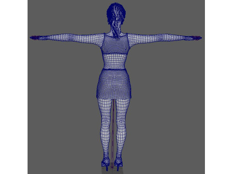 Adriana Lima Character Low-poly 3D Model