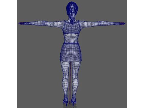 Adriana Lima Character Low-poly 3D Model