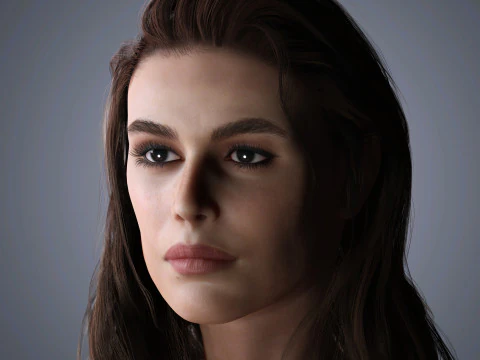 Kaia Gerber Character Low Poly 3D Model