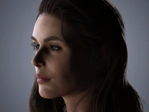 Kaia Gerber Character Low Poly 3D Model