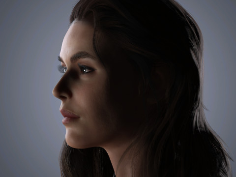 Kaia Gerber Character Low Poly 3Dモデル