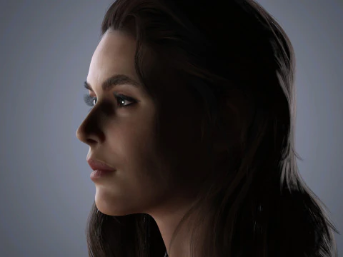 Kaia Gerber Character Low Poly 3D Model