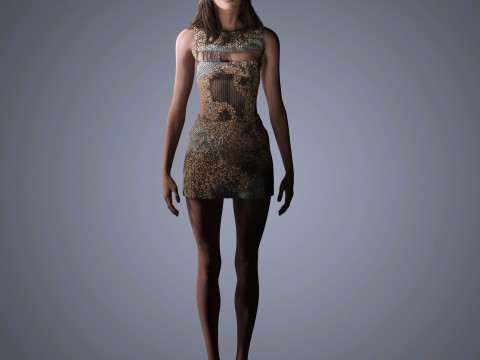 Kaia Gerber Character Low Poly 3Dモデル