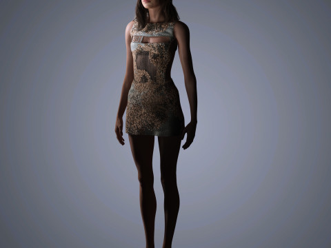Kaia Gerber Character Low Poly 3Dモデル