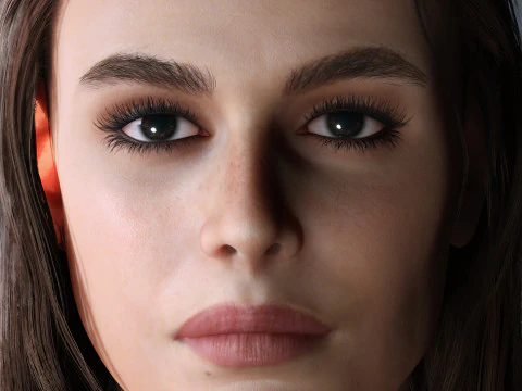 Kaia Gerber Character Low Poly 3D Model
