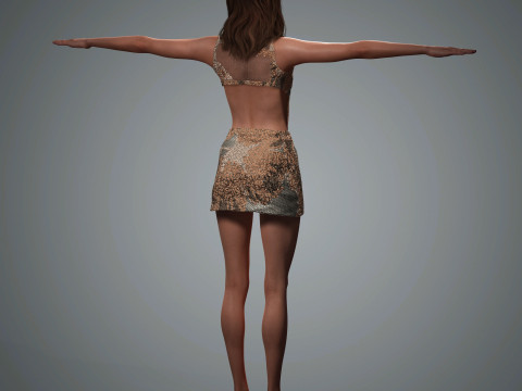 Kaia Gerber Character Low Poly 3Dモデル