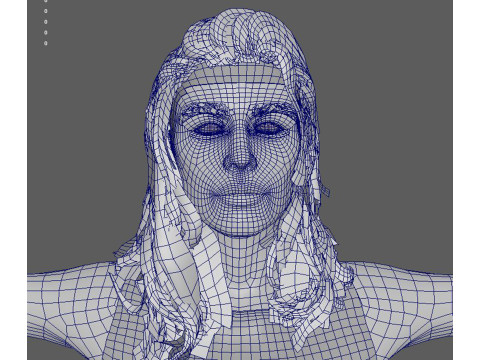 Kaia Gerber Character Low Poly 3Dモデル