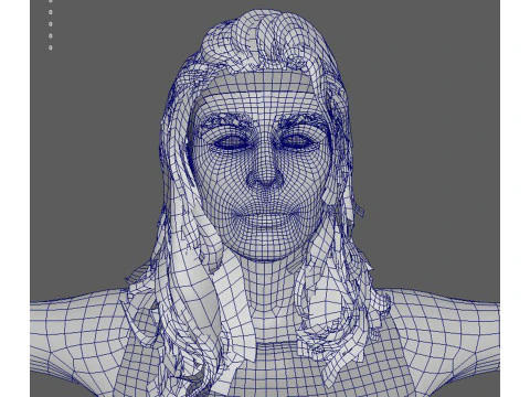 Kaia Gerber Character Low Poly 3D Model
