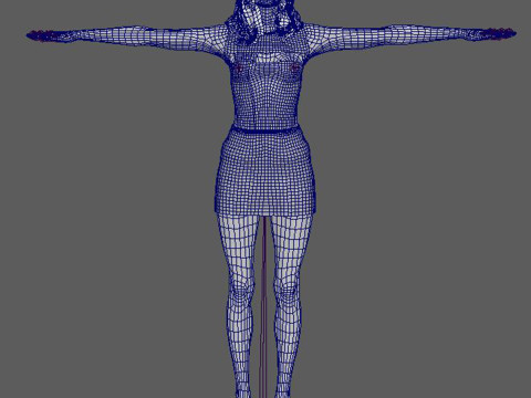 Kaia Gerber Character Low Poly 3Dモデル
