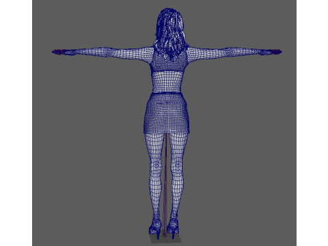Kaia Gerber Character Low Poly 3Dモデル