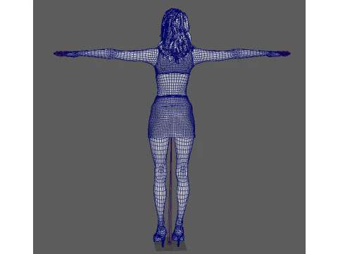Kaia Gerber Character Low Poly 3D Model