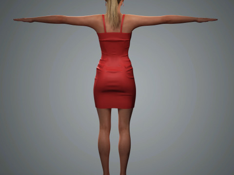 Rosie-Huntington Character Low-poly 3Dモデル