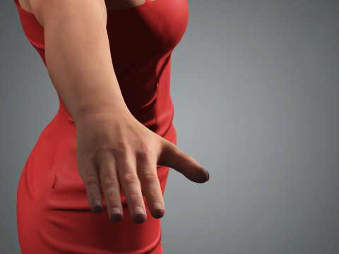 Rosie-Huntington Character Low-poly 3Dモデル