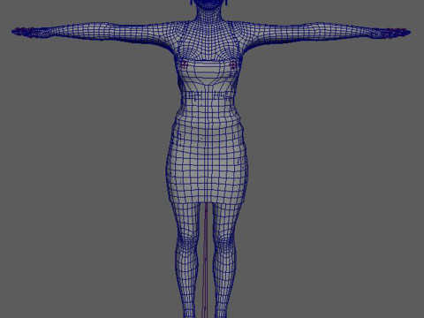 Rosie-Huntington Character Low-poly 3Dモデル