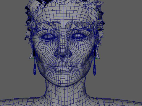 Rosie-Huntington Character Low-poly 3Dモデル