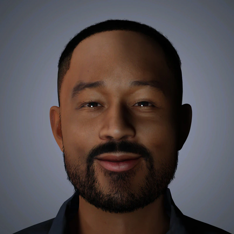 John Legend Character 3D Model .c4d .max .obj .3ds .fbx .stl .blend 