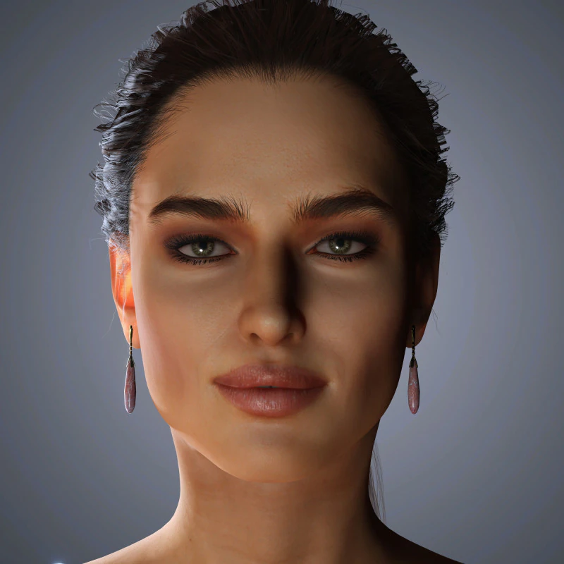 Irina Shayk Character Low-poly 3D Model .c4d .max .obj .3ds .fbx .stl .blend 