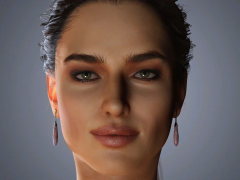Irina Shayk Character Low-poly 3D Model