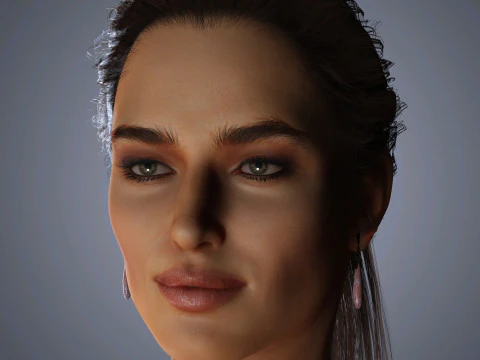 Irina Shayk Character Low-poly 3D Model