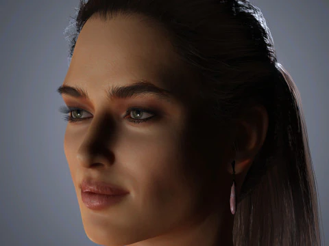 Irina Shayk Character Low-poly 3D Model