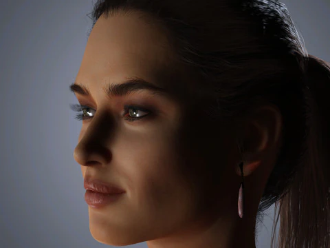 Irina Shayk Character Low-poly 3D Model