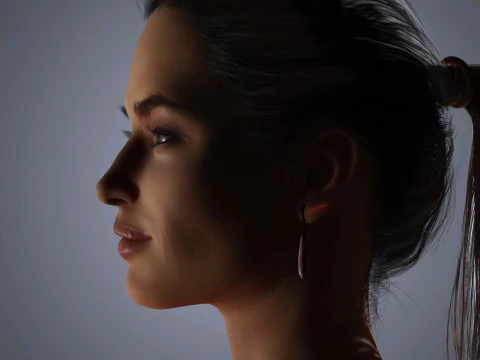 Irina Shayk Character Low-poly 3D Model