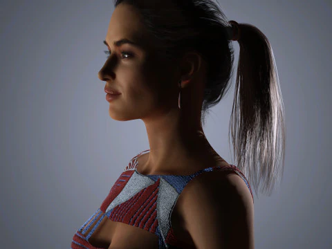 Irina Shayk Character Low-poly 3D Model