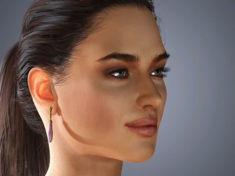 Irina Shayk Character Low-poly 3D Model